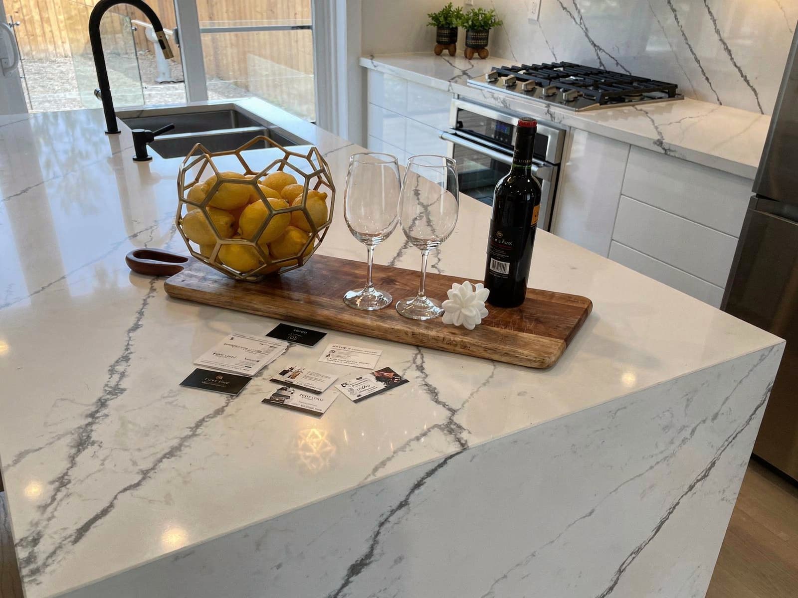 Marble kitchen detail