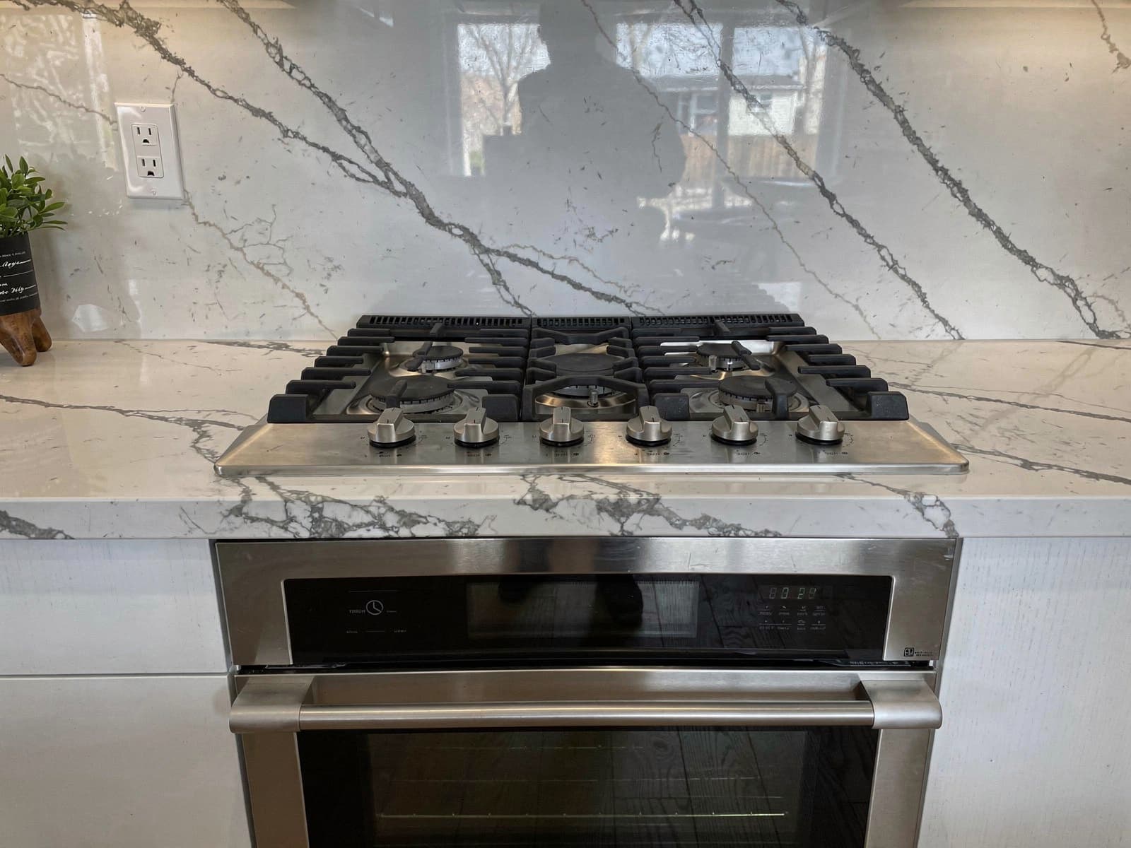 Marble kitchen island