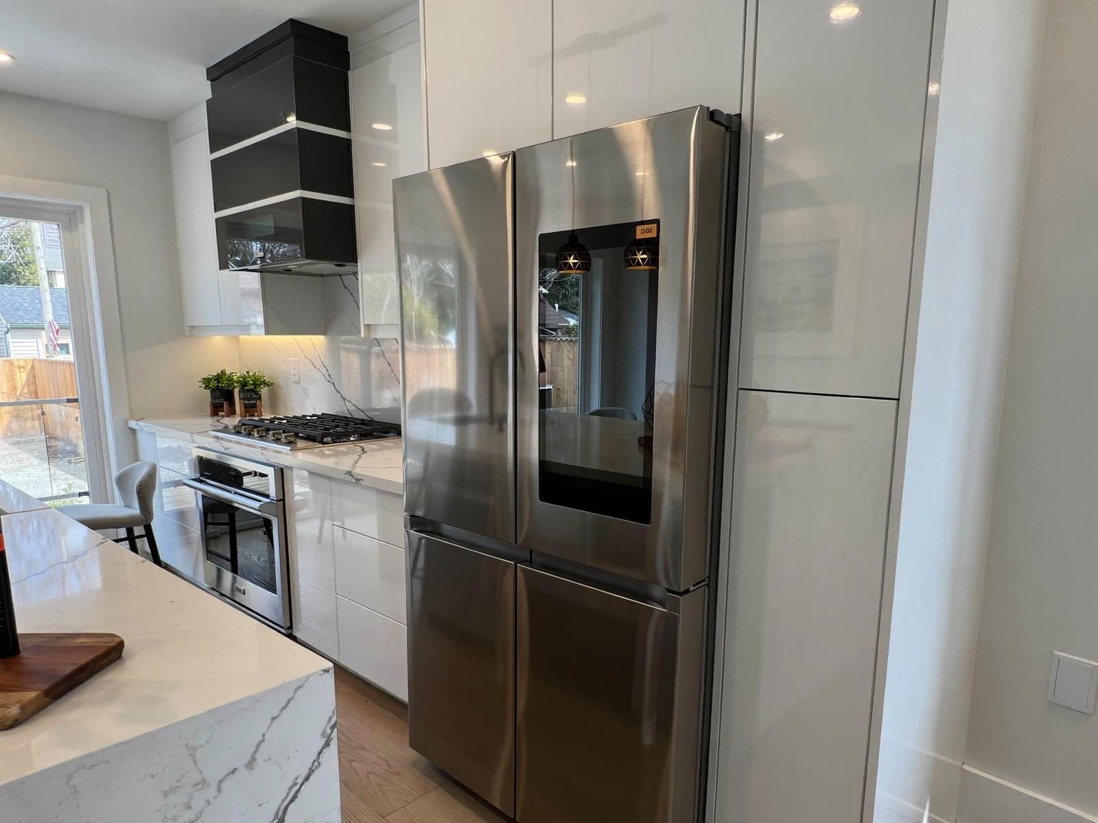 Marble kitchen cabinetry